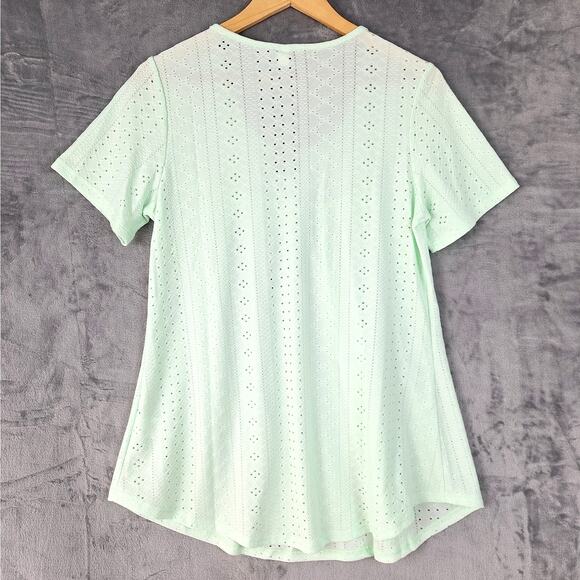 Womens Top Large Boho Cottagecore Eyelet Summer Casual Peasant Embroidered NWT - Picture 7 of 7